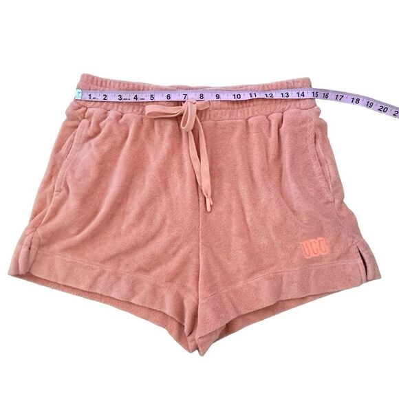 UGG ~ Women’s Orange pull on Terry Cloth Pull On shorts ~ size M ~ drawstring - Picture 9 of 10